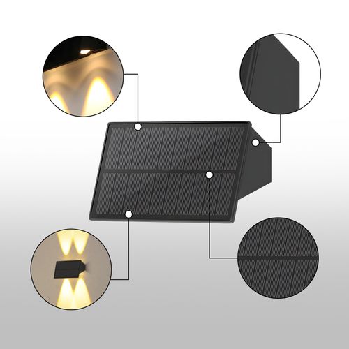 Applique Solaire D'extérieur - Lumière Blanche Chaude Pour Extérieur Pour Clôture