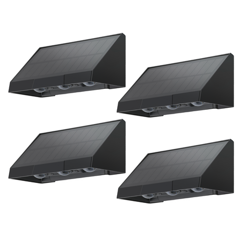 Applique Murale Solaire D'extérieur à LED 3000k Pour Clôture Terrasse Balcon Jardin Escaliers