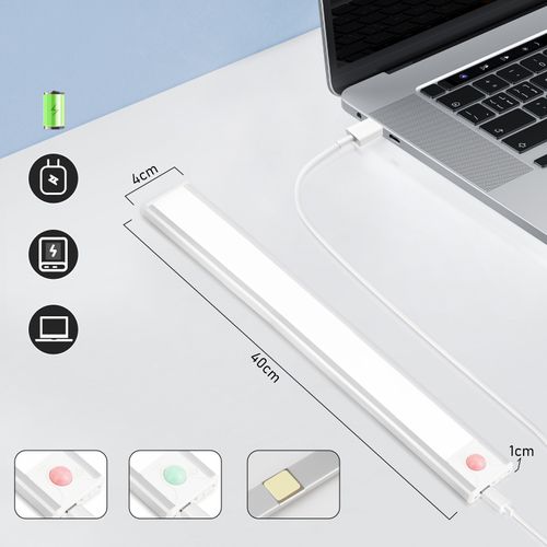 Lot De 2 Lampes LED Argenté Encastrables Avec Détecteur De Mouvement - 40 Cm