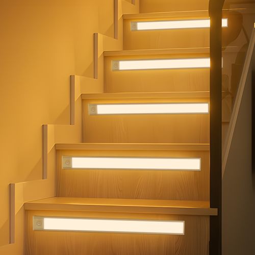 Lot De 2 Lampes LED Argenté Encastrables Avec Détecteur De Mouvement - 40 Cm