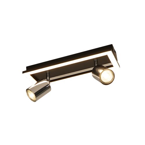 Spot De Plafond LED 2 Ampoules - Spots Gu10 Orientables 12 W