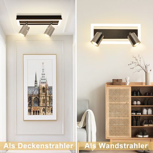 Spot De Plafond LED 2 Ampoules - Spots Gu10 Orientables 12 W