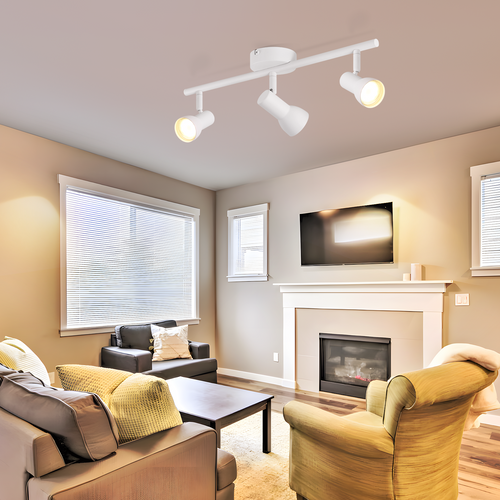 Spot De Plafond 3 Ampoules Noir - Spots Gu10 Orientables