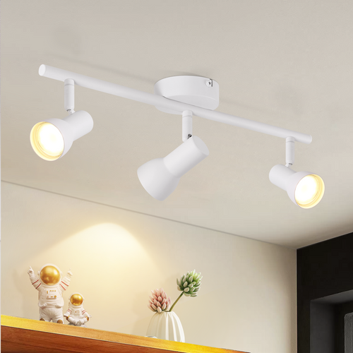 Spot De Plafond 3 Ampoules Noir - Spots Gu10 Orientables