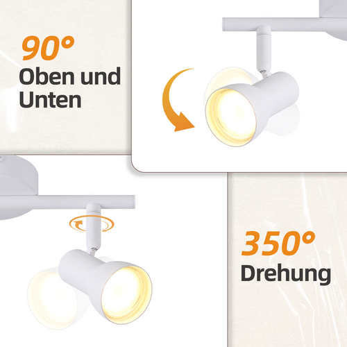 Spot De Plafond 3 Ampoules Noir - Spots Gu10 Orientables