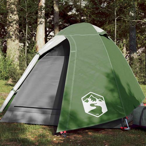 Tente De Camping à Dôme 2 Personne Vert Imperméable