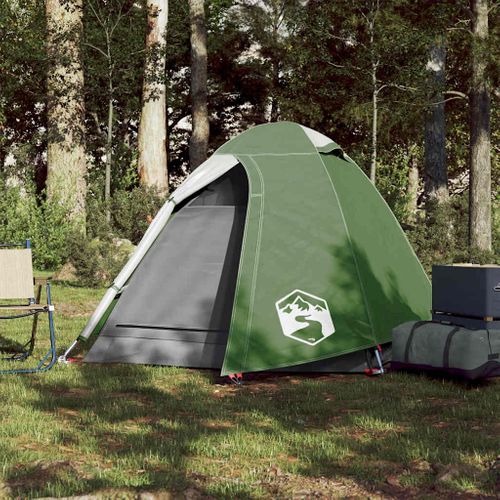 Tente De Camping à Dôme 2 Personne Vert Imperméable