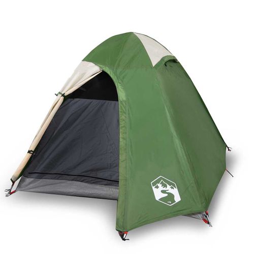 Tente De Camping à Dôme 2 Personne Vert Imperméable