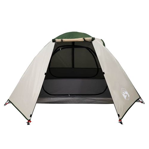 Tente De Camping à Dôme 2 Personne Vert Imperméable