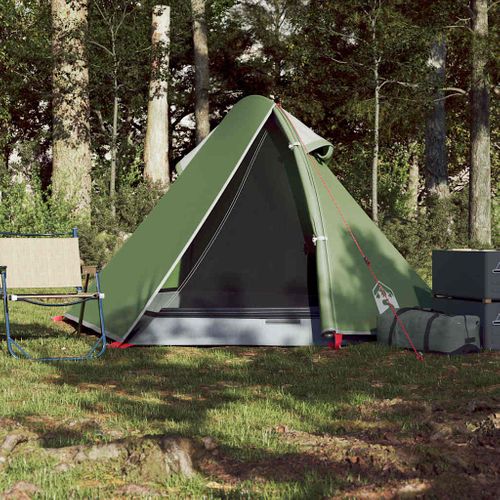 Tente De Camping à Dôme 2 Personne Vert Imperméable
