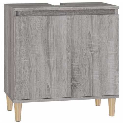 Meuble D'évier Sonoma Gris 58x33x60 Cm Bois D'ingénierie