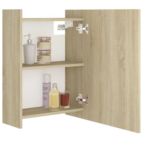 Armoire à Miroir De Salle De Bain Chêne Sonoma Bois Ingénierie