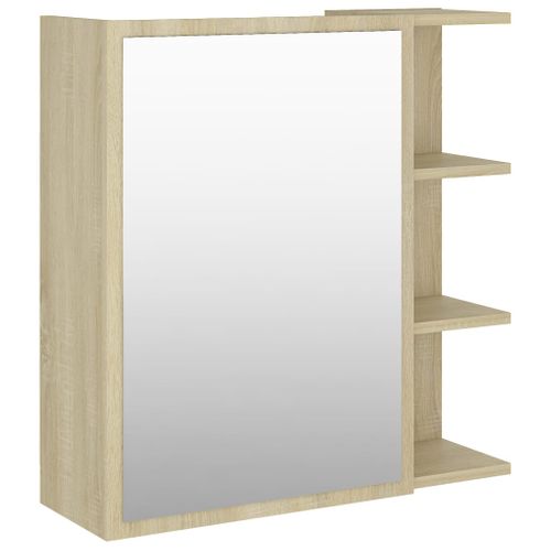 Armoire à Miroir De Salle De Bain Chêne Sonoma Bois Ingénierie