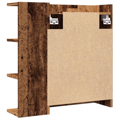 Armoire à Miroir De Salle De Bain Vieux Bois 62,5x20,5x64 Cm