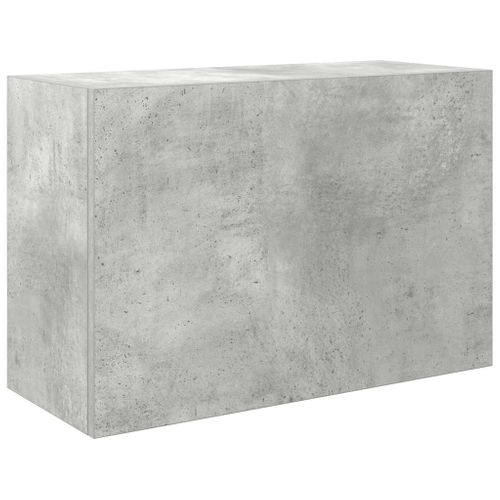 Armoire Murale De Bain Gris Béton 60x25x40 Cm Bois D'ingénierie