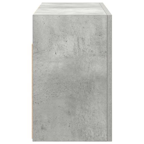 Armoire Murale De Bain Gris Béton 60x25x40 Cm Bois D'ingénierie