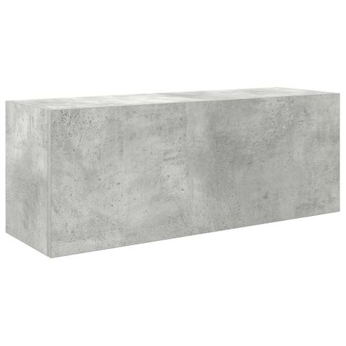 Armoire Murale De Bain Gris Béton 80x25x30 Cm Bois D'ingénierie