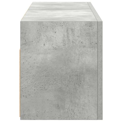 Armoire Murale De Bain Gris Béton 80x25x30 Cm Bois D'ingénierie
