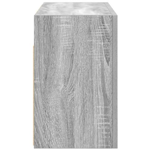 Armoire Murale De Bain Sonoma Gris 60x25x40cm Bois D'ingénierie
