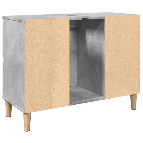 Meuble D'évier Gris Béton 80x33x60 Cm Bois D'ingénierie