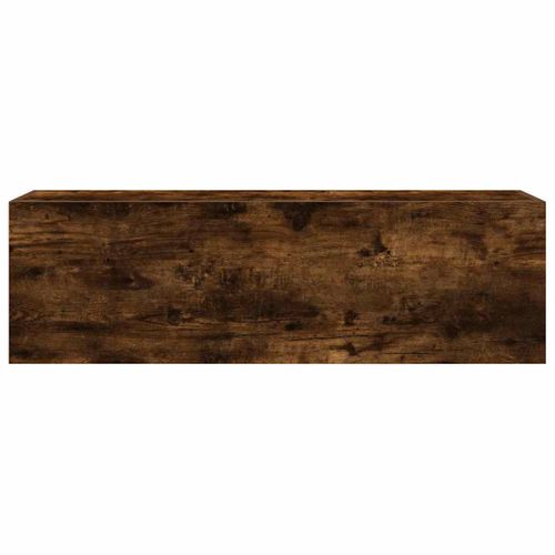 Armoire Murale De Bain Chêne Fumé 100x25x30cm Bois D'ingénierie