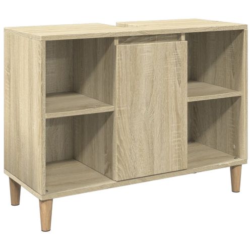 Armoire Salle De Bain Chêne Sonoma 80x33x60cm Bois D'ingénierie