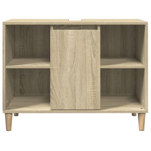 Armoire Salle De Bain Chêne Sonoma 80x33x60cm Bois D'ingénierie