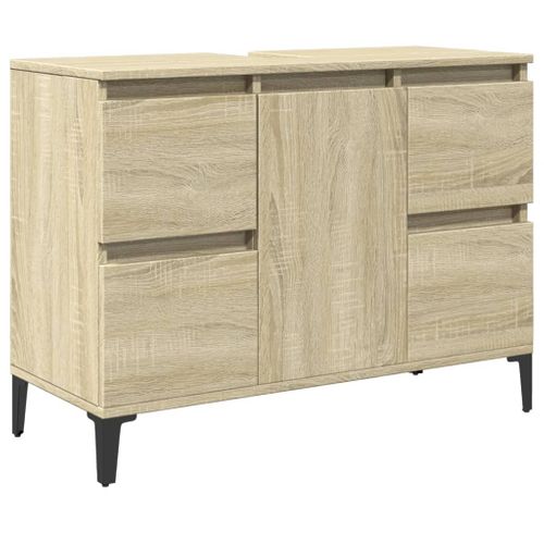 Meuble D'évier Chêne Sonoma 80x33x60 Cm Bois D'ingénierie
