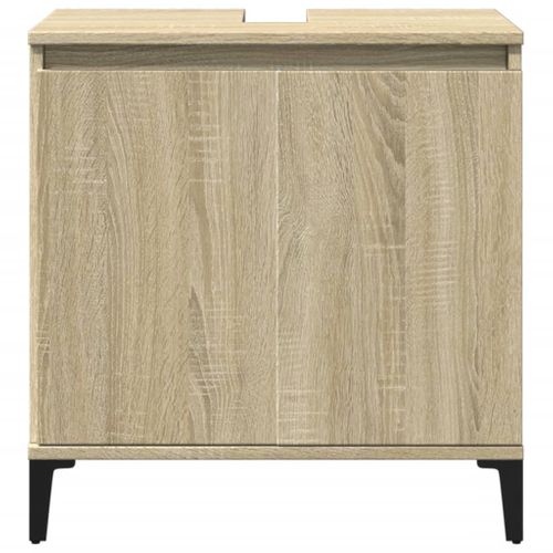 Meuble D'évier Chêne Sonoma 58x33x60 Cm Bois D'ingénierie