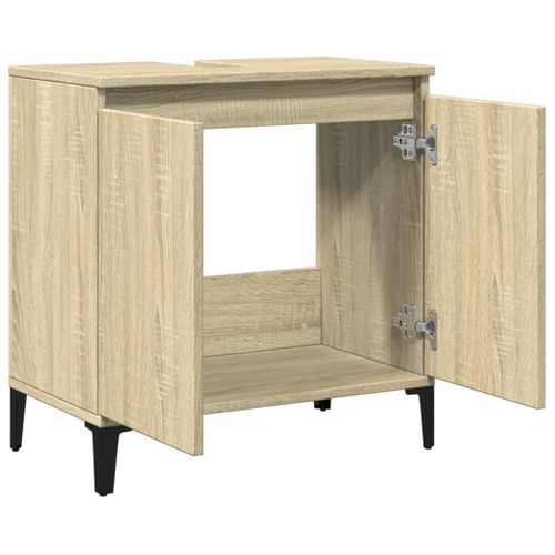 Meuble D'évier Chêne Sonoma 58x33x60 Cm Bois D'ingénierie