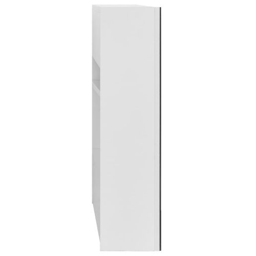 Armoire à Miroir De Salle De Bain Blanc 80x15x60 Cm Mdf