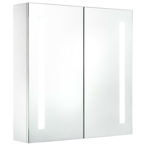 Armoire De Salle De Bain à Miroir LED 60x14x62 Cm