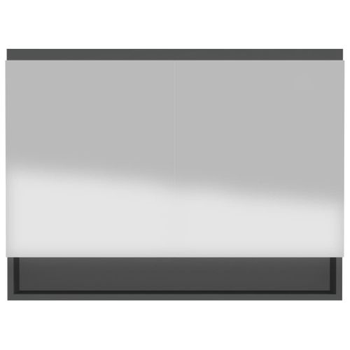 Armoire à Miroir De Salle De Bain 80x15x60 Cm Mdf Anthracite