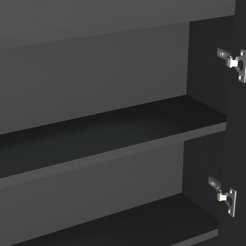 Armoire à Miroir De Salle De Bain 80x15x60 Cm Mdf Anthracite