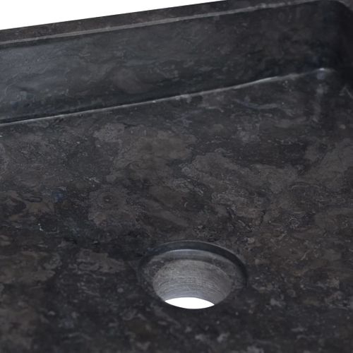 Lavabo Noir 40x40x10 Cm Marbre