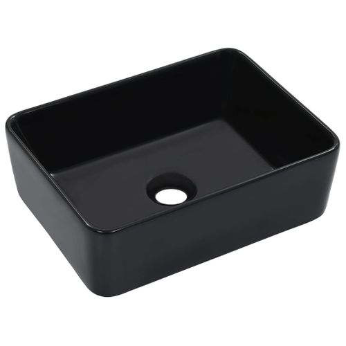 Lavabo 40x30x13 Cm Céramique Noir