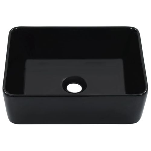 Lavabo 40x30x13 Cm Céramique Noir
