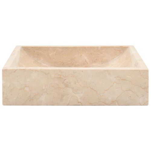 Lavabo 45x30x12 Cm Marbre Crème Brillant
