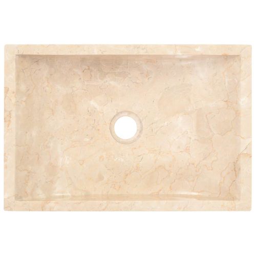 Lavabo 45x30x12 Cm Marbre Crème Brillant