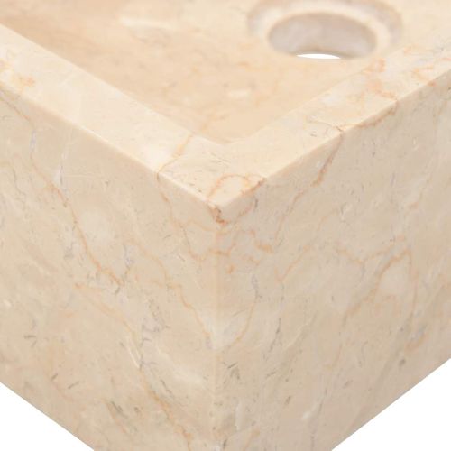 Lavabo 45x30x12 Cm Marbre Crème Brillant