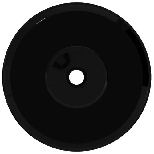 Vasque Rond Céramique Noir Pour Salle De Bain