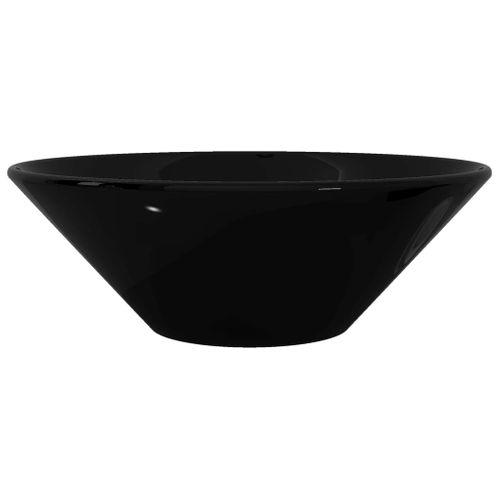 Vasque Rond Céramique Noir Pour Salle De Bain
