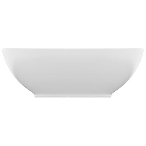 Lavabo Ovale De Luxe Blanc Mat 40x33 Cm Céramique