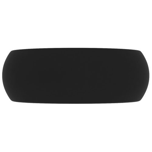 Lavabo Rond De Luxe Noir Mat 40x15 Cm Céramique