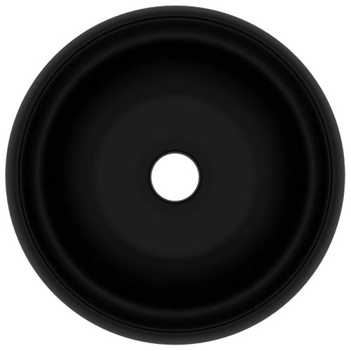 Lavabo Rond De Luxe Noir Mat 40x15 Cm Céramique