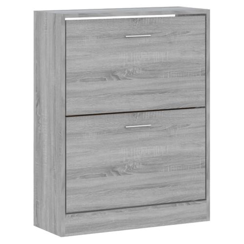 Armoire à Chaussures Sonoma Gris 63x24x81 Cm Bois D'ingénierie