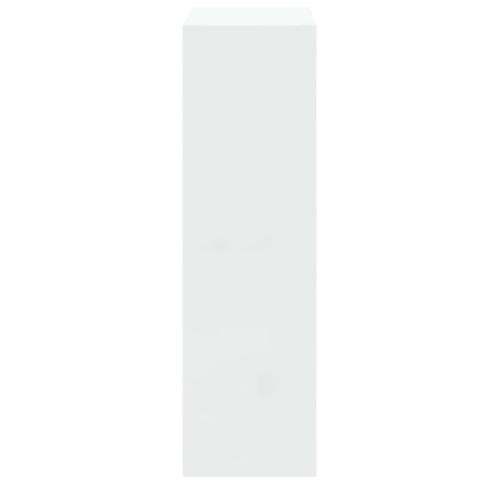 Armoire à Chaussure Blanc Brillant 63x24x81 Cm Bois Ingénierie