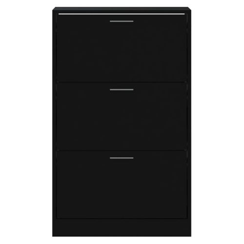 Armoire à Chaussures Noir 63x24x103 Cm Bois D'ingénierie