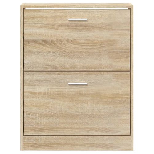 Armoire à Chaussures Chêne 59x17x81 Cm Bois D'ingénierie