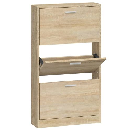 Armoire à Chaussures Chêne 59x17x108 Cm Bois D'ingénierie